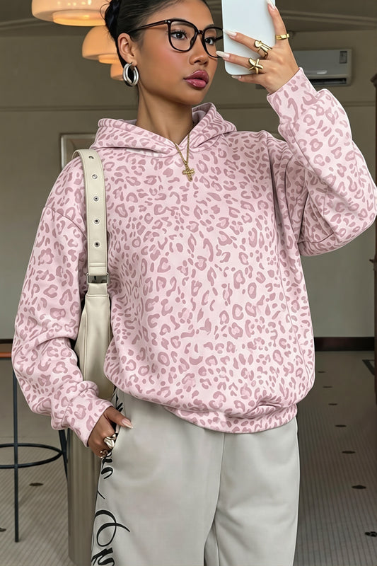 Leopard Print Casual Chic Hoodie
