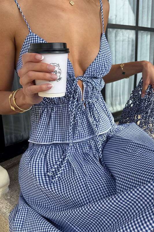 Backless Crop Top Lace - up Bandage Skirt Set