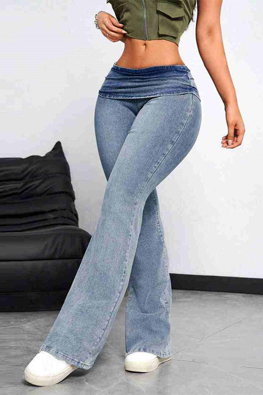 Sexy Body Shaping Flare Jeans Blue / XS