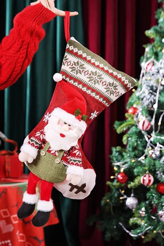 Stocking Santa Handheld Candy Gift Bag