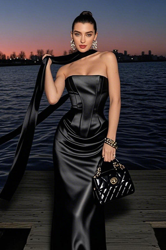 Slimming Square Neck Waist-Cinched Party Dress