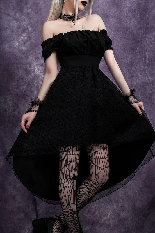 Mesh Off Shoulder Gothic Dress
