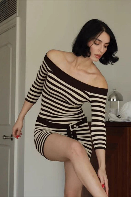 Vintage Short Shirt Collar Batwing Mini Dress