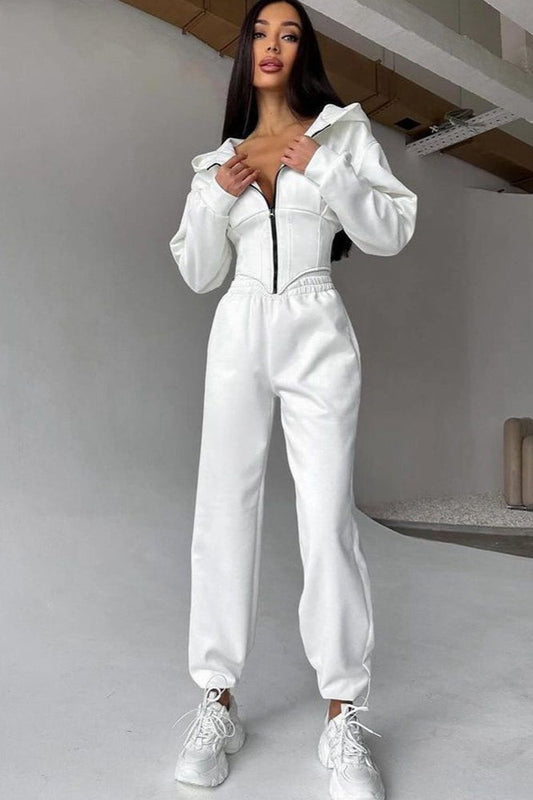 Zweiteiliges Hosenset mit Kapuze und Kordelzug