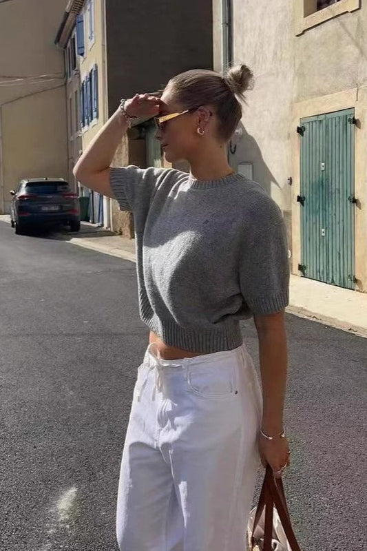 Short Sleeve Knit Top