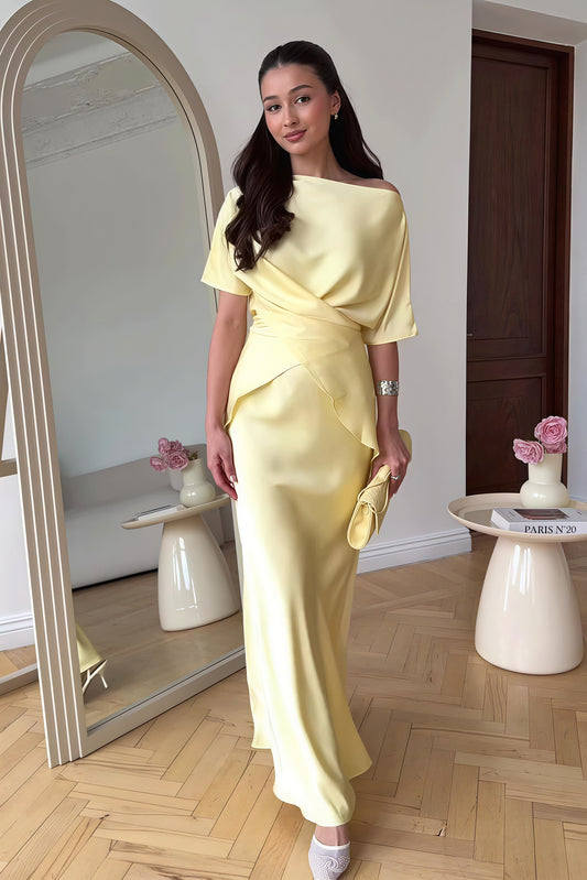 Flowy Elegant Short Sleeve Skirt Set