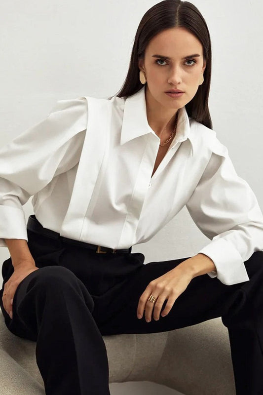 Structured Shoulder Cotton Shirt