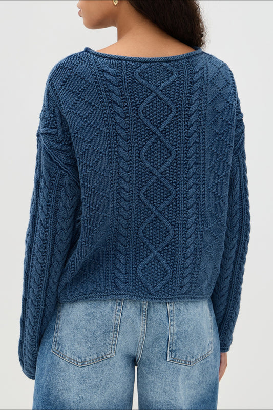 Chemisier vintage ample en tricot à drapeau