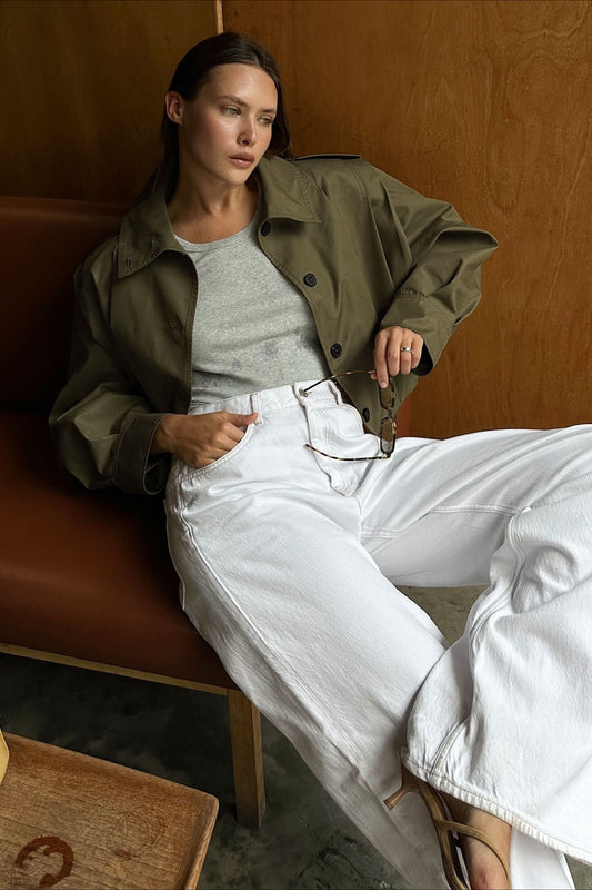 High Neck Long Sleeve Jacket