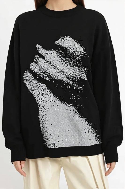 Assorted Graphic Crew Neck Sweater