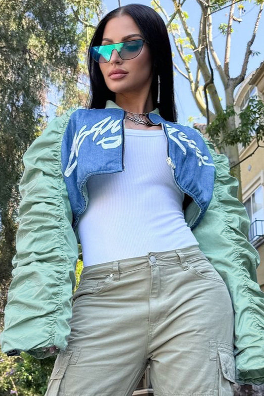 Street Style Letter Print Jacket