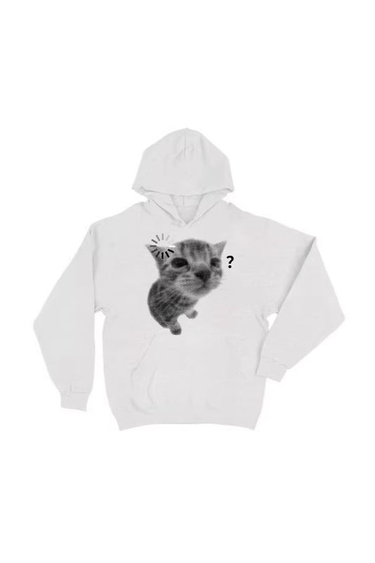 Cat and Dog Graphic Heavyweight Pullover Hoodie