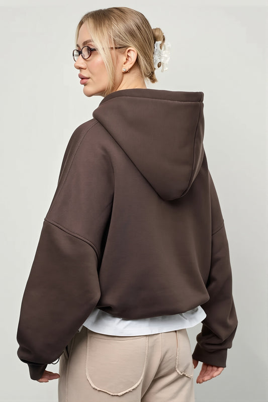 Drawstring Waist Pullover Hoodie