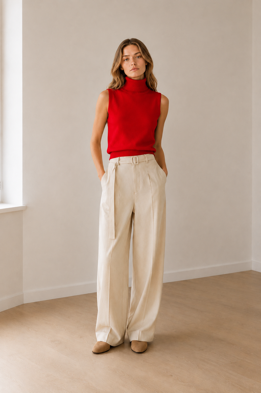 Slim Turtleneck Knit Top