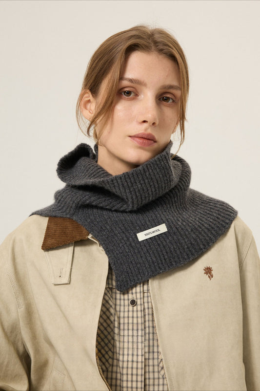 100% Wool Knitted Layered Split Scarf