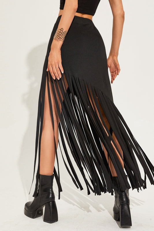 Goth Fringe Punk Mini Skirt