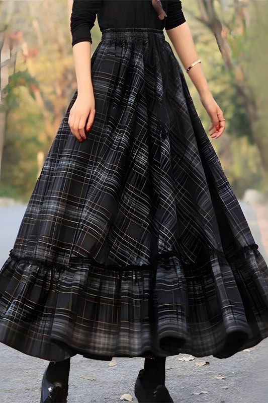 Flowing Midi A-Line Skirt