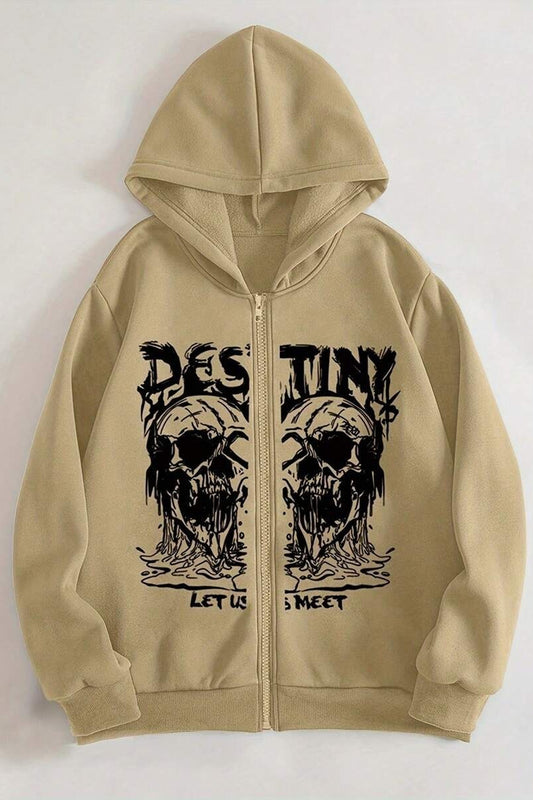 Butterfly Skeleton Zip Hoodie