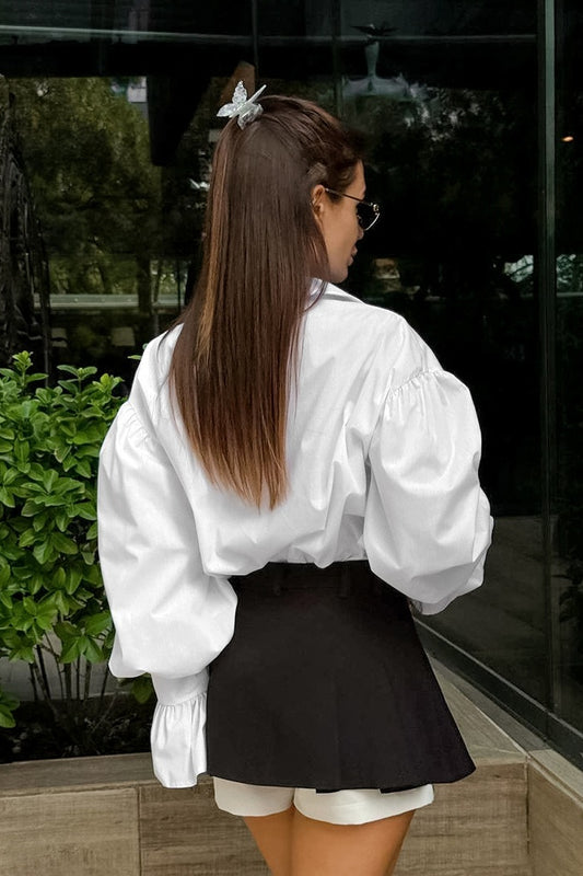 Oversized Flare Cuff Shirt