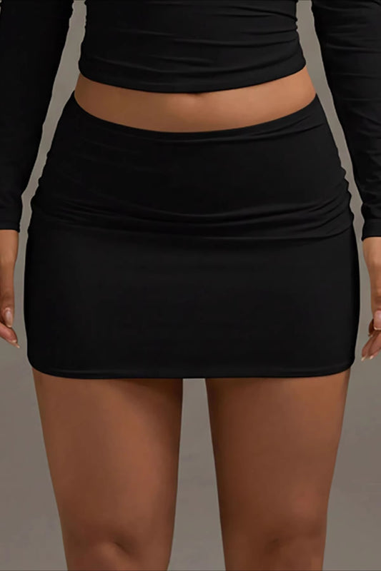 Low Waist Bodycon Mini Skirt