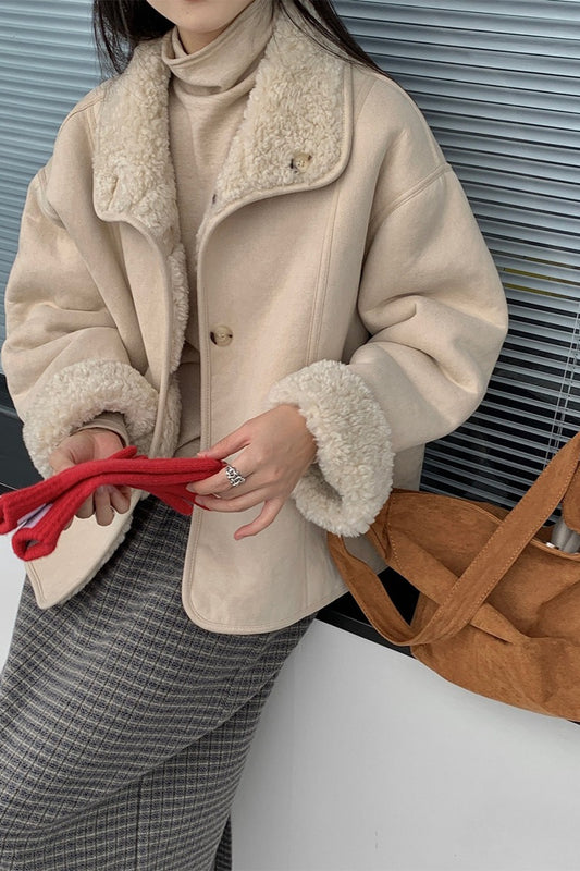 Soft Lapel Reversible Fur Coat