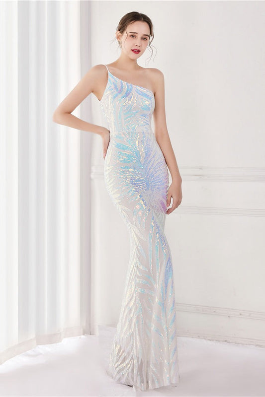 Sparkle Beaded V Neck Party Gown Formal Dress