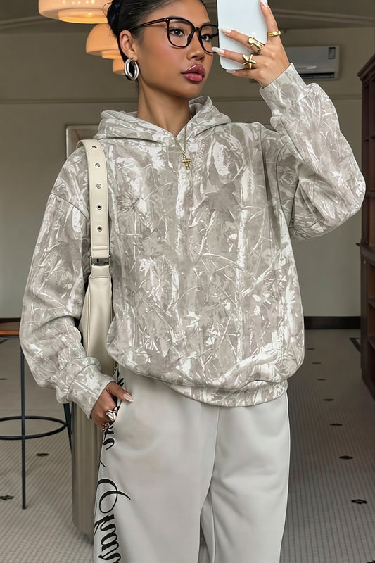 Stylish Abstract Print Pullover Hoodie