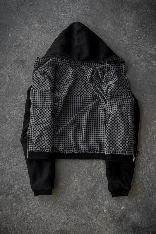 Reversible Plaid Zip Hoodie
