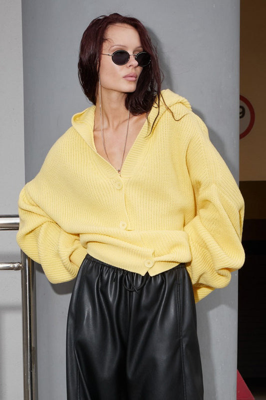 Solid Color Button Hoodie