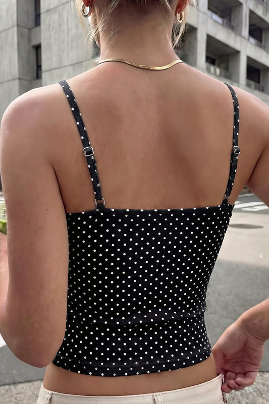 Polka Dot Fitted Cami Top