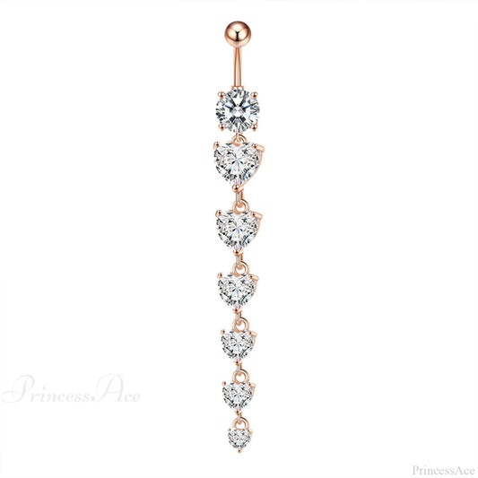 7 Cardiac Gems Dangle Gothic Belly Ring sliver2