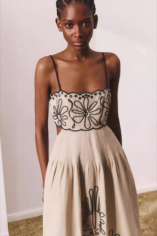 Chic Boho Embroidered Maxi Dress