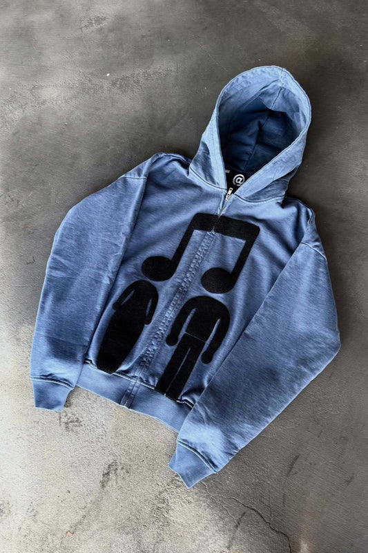 Music Graphic Zip Hoodie