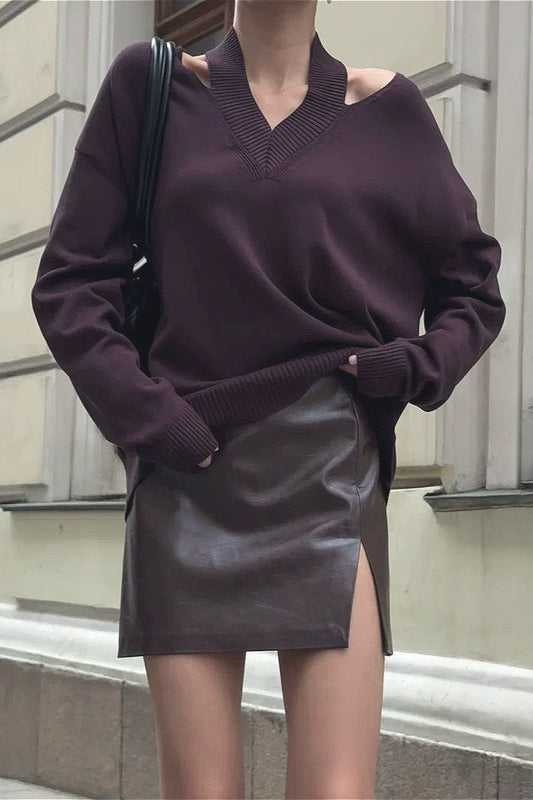 Chemisier vintage à épaules dénudées et dos nu