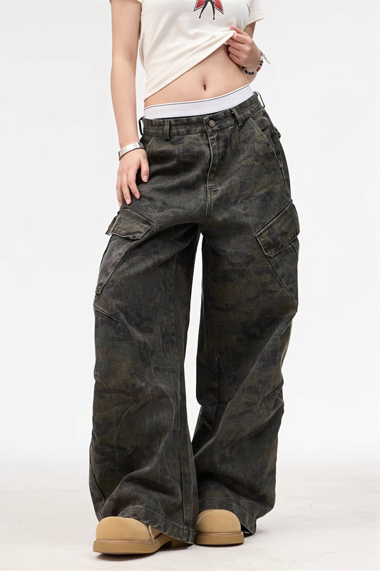 Camouflage Cargo Baggy Jeans