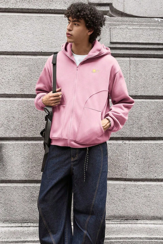 Star Detail Zip Hoodie