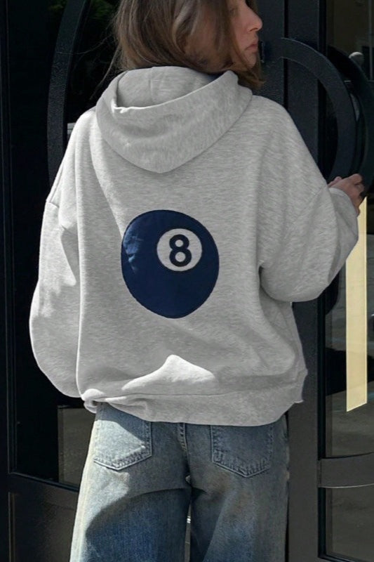 Billiard Ball Graphic Pullover Hoodie