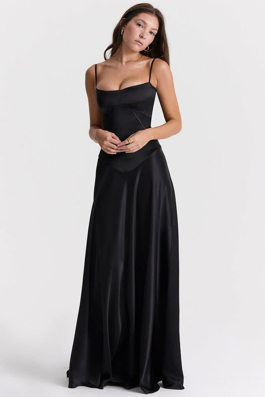 Elegant Cami Backless Maxi Party Dress