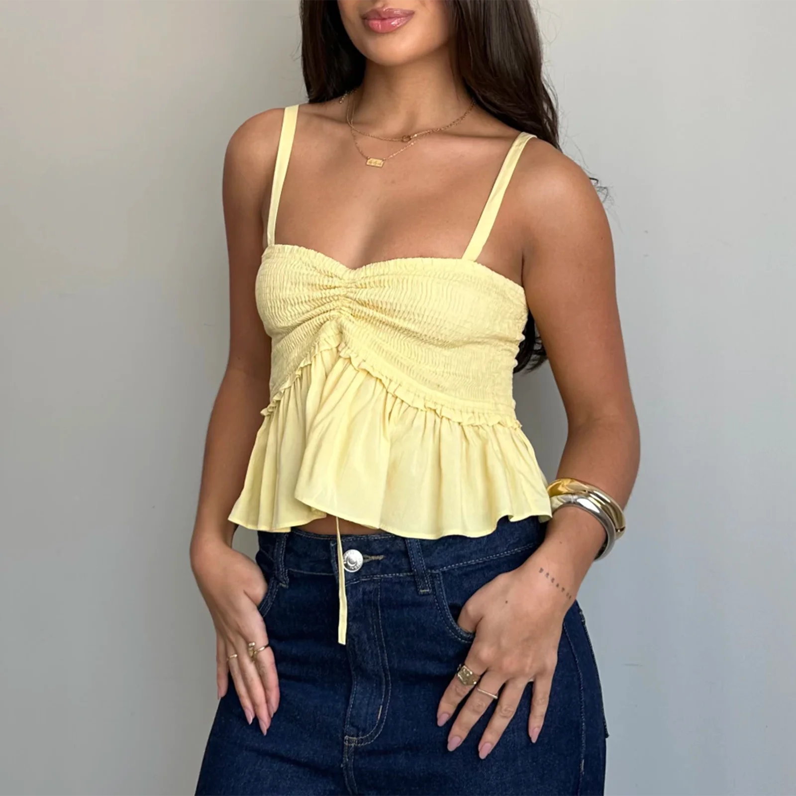 Sweetheart Neck Crop Top main image 0