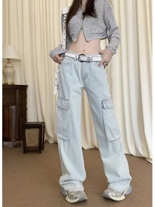 New Vintage Harajuku Aesthetic Clothing Autumn Baggy Fashion Clothes For Teenagers Women’s Jean