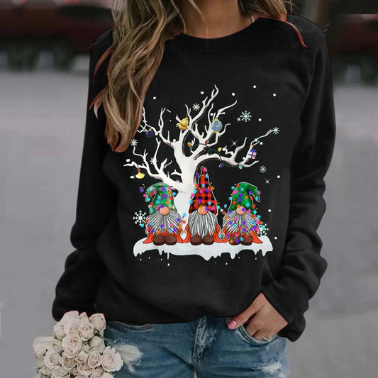 Hooded Oversize Workout Ugly Xmas Long Sleeve Loose Christmas Hoodie Black / S Hoodies-L