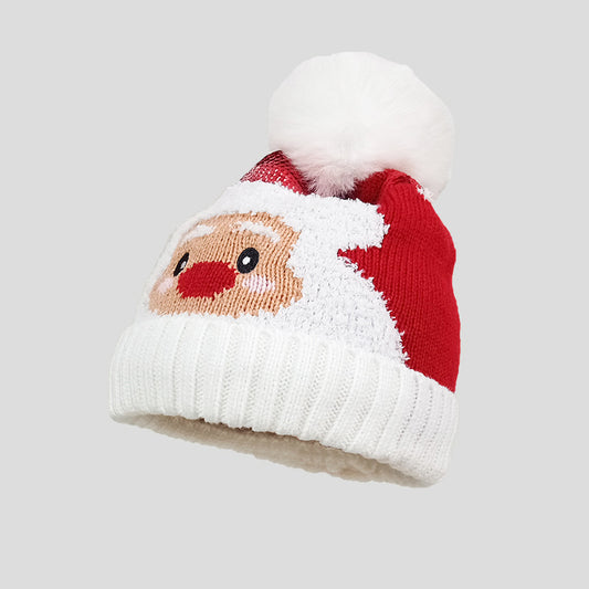 Knitted Santa Reindeer Beanie Hat