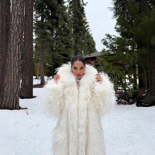 Faux Fur Extended Thick Warm Overcoat