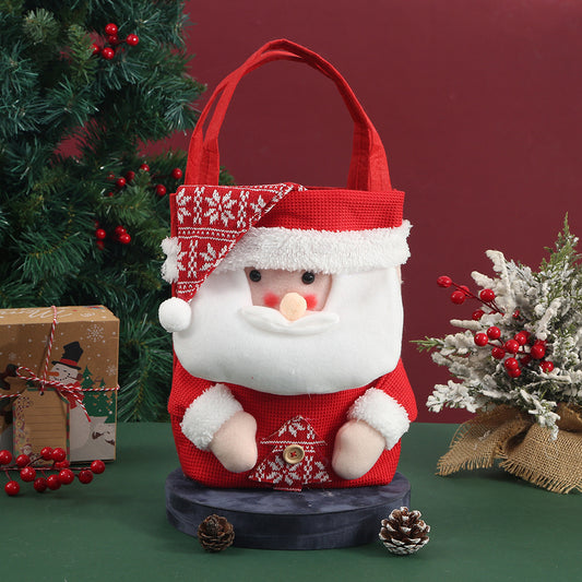 Fleece Drawstring Apple Gift Handheld Bag