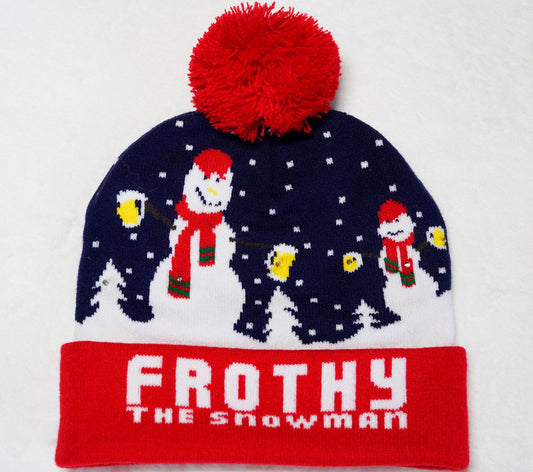 LED Snowflake Jacquard Hat