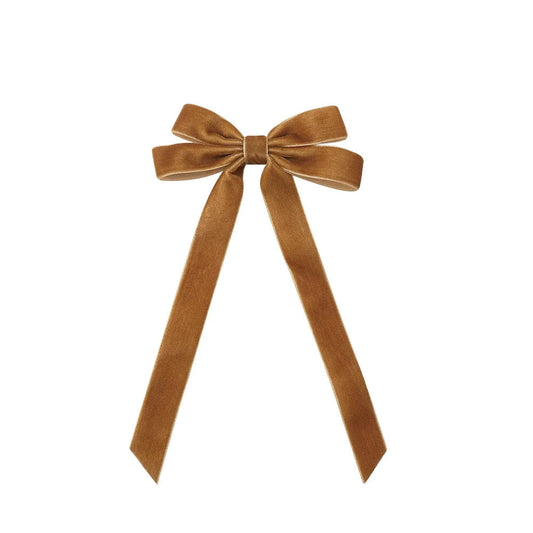 Large Velvet Wedding Long Ribbon Hair Accessory Brown 1 / 1Pcs Accessories-L