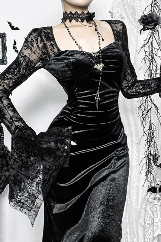 Velvet Vintage Gothic Dress