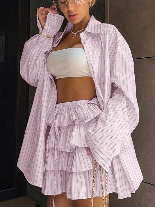 Schicke Streifenbluse und Lagenbluse