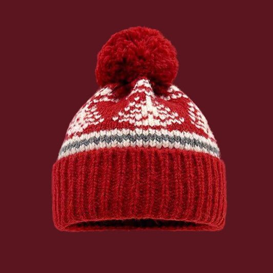 Textured Pom Pom Hat
