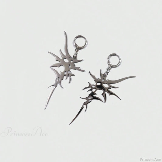 Antique Crystal Cross Baroque Dangle Earring